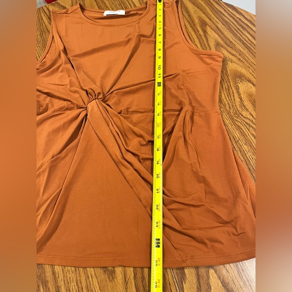 Zenana Burnt Orange Tank Top - Size Large - Picture 4 of 8